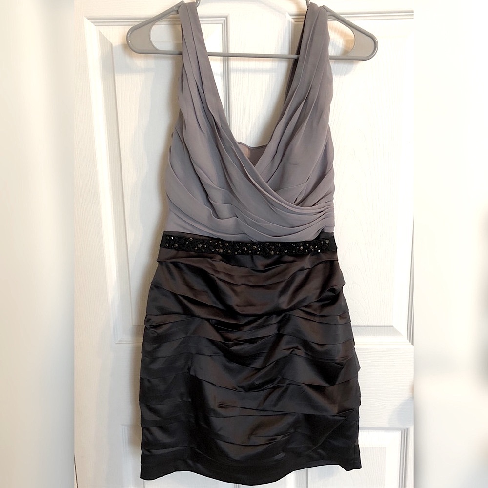 Express Silky Draped formal dress. Size 8